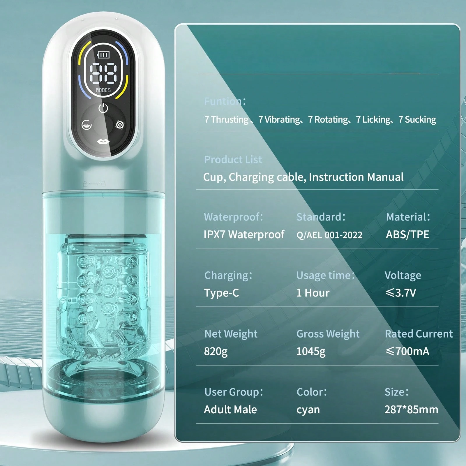 💥2025's Top-Rated Male Toy 💥 7-in-1 Pleasure Engine: LCD Control, Shape Your Size💪💪Amplify Your Pleasure😍